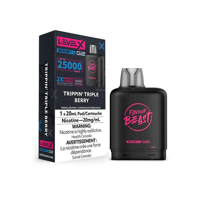 Level X Flavour Beast Boost G2 Pod - Trippin' Triple Berry (ON)