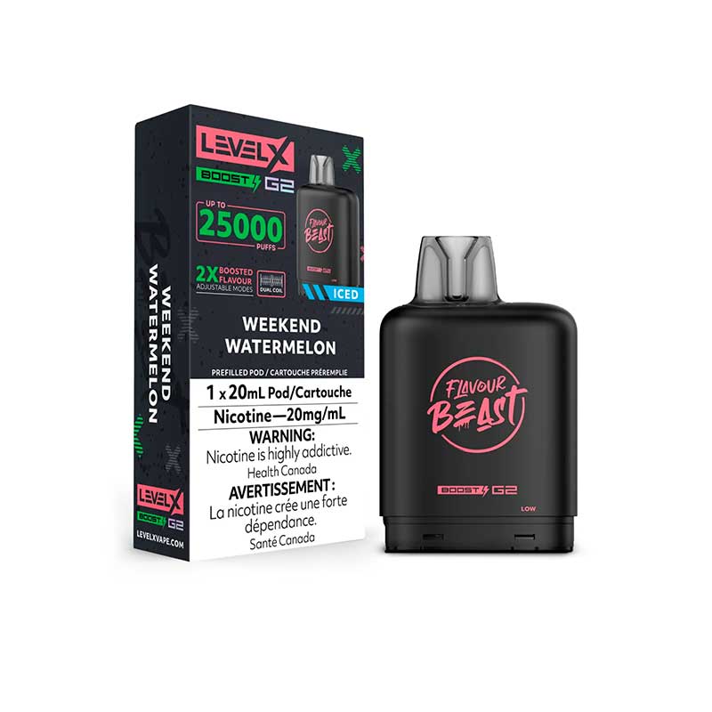 Level X Flavour Beast Boost G2 Pod - Weekend Watermelon Iced