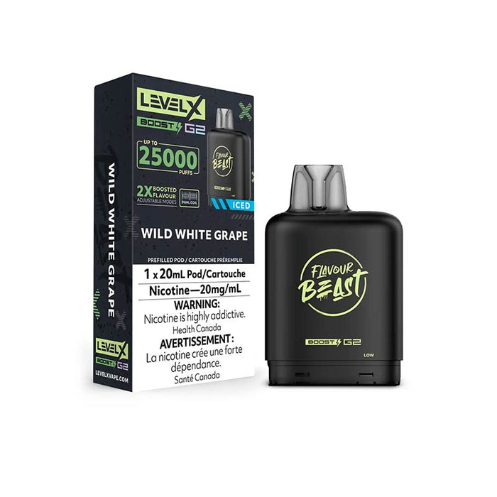 Level X Flavour Beast Boost G2 Pod - Wild White Grape Iced (MB)