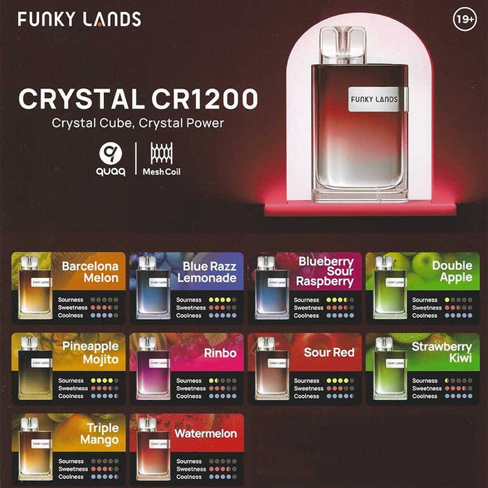 Vape jetable Crystal CR1200 de Funky Lands