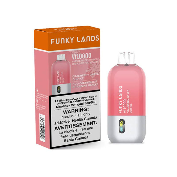 Funky Lands Vi10000 Disposable - Cranberry Grape Duo Ice