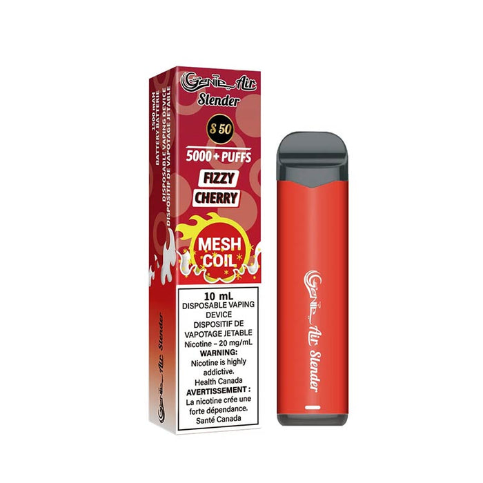 Vape jetable Genie Air Slender 5000 Puffs - Glace à la pêche et à la fraise