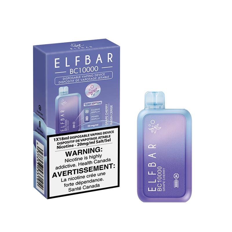 ELF Bar BC10000 Disposable Vape - Grape Cherry - Bay Vape Canada