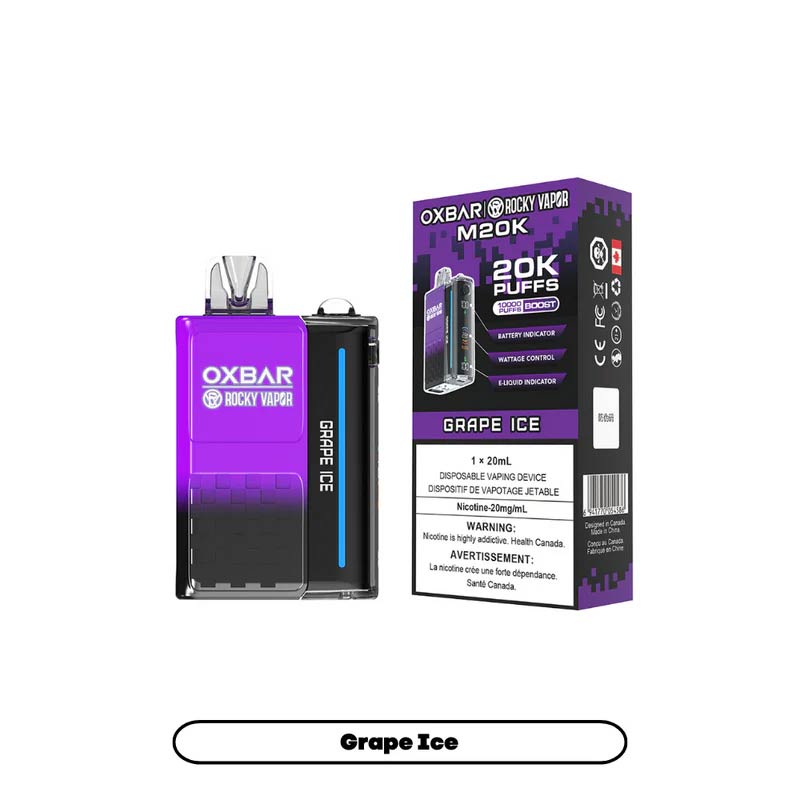 OXBAR M20K Disposable - Grape Ice - Bay Vape Canada