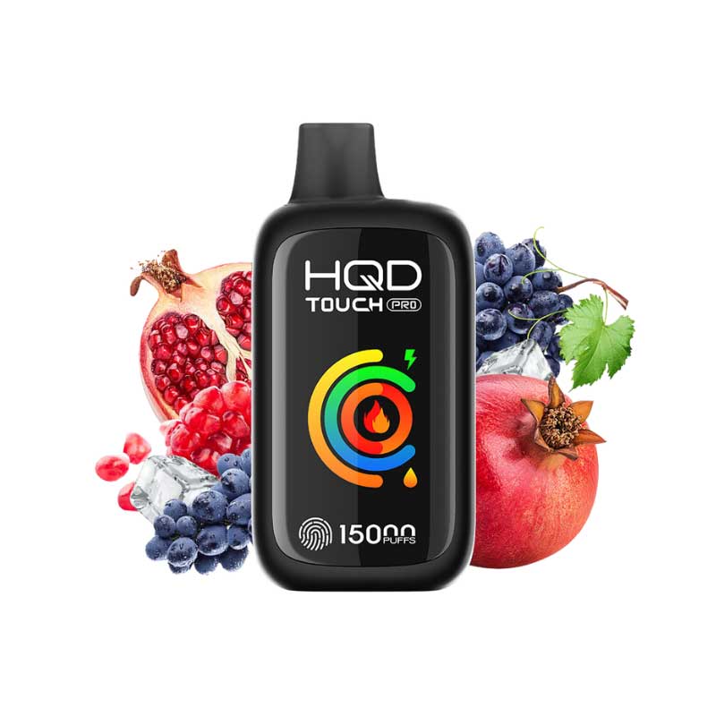 HQD Touch Pro 15k Disposable - Grape Pomegranate Ice - Bay Vape Canada
