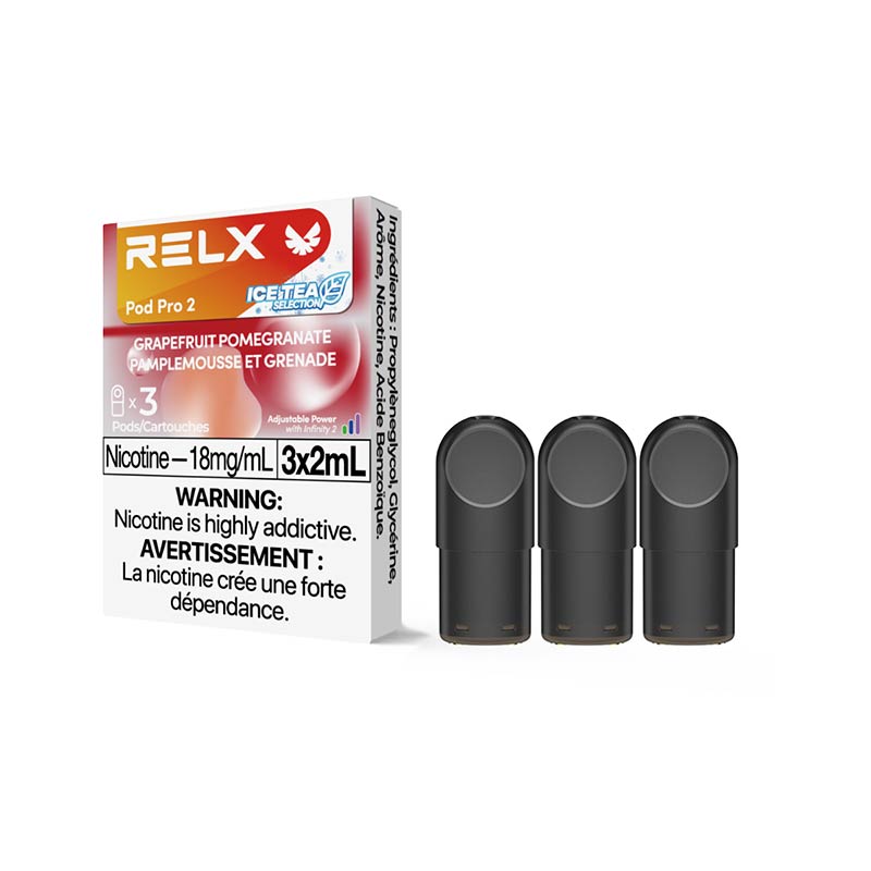 RELX Pod Pro 2 - Grapefruit Pomegranate (Ice Tea) (3 Pack) (ON) - Bay Vape