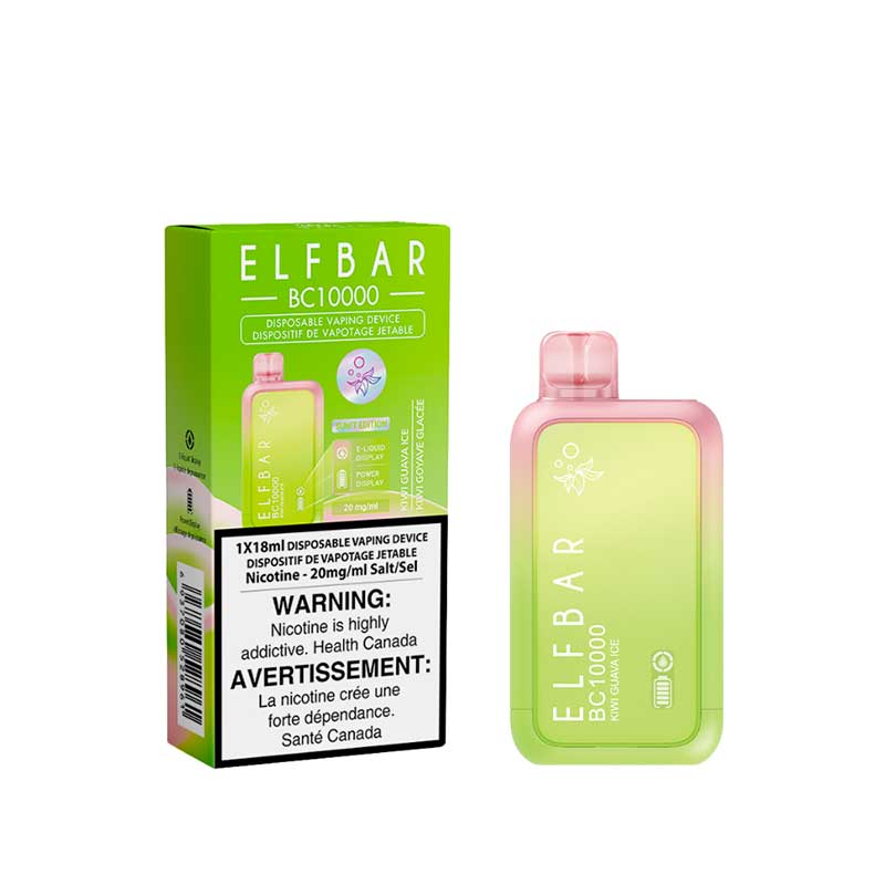ELF Bar BC10000 Disposable Vape - Kiwi Guava Ice - Bay Vape Canada