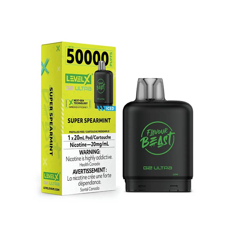 Level X G2 Ultra Pod - Flavour Beast - Super Spearmint Iced (ON)