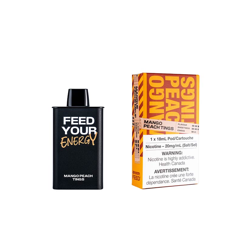 FEED 9000 Puffs Pre-filled Pod - Mango Peach Tings (ON) - Bay Vape Canada