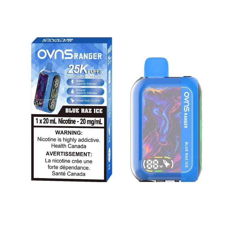 OVNS Ranger 25K Disposable - Blue Razz Ice - Bay Vape Canada