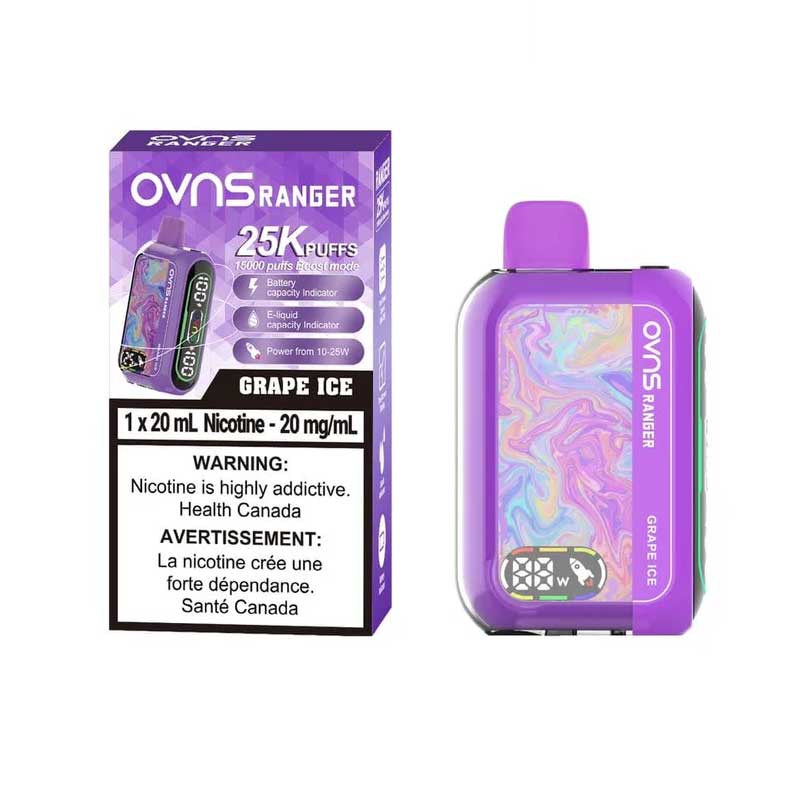 OVNS Ranger 25K Disposable - Grape Ice - Bay Vape Canada