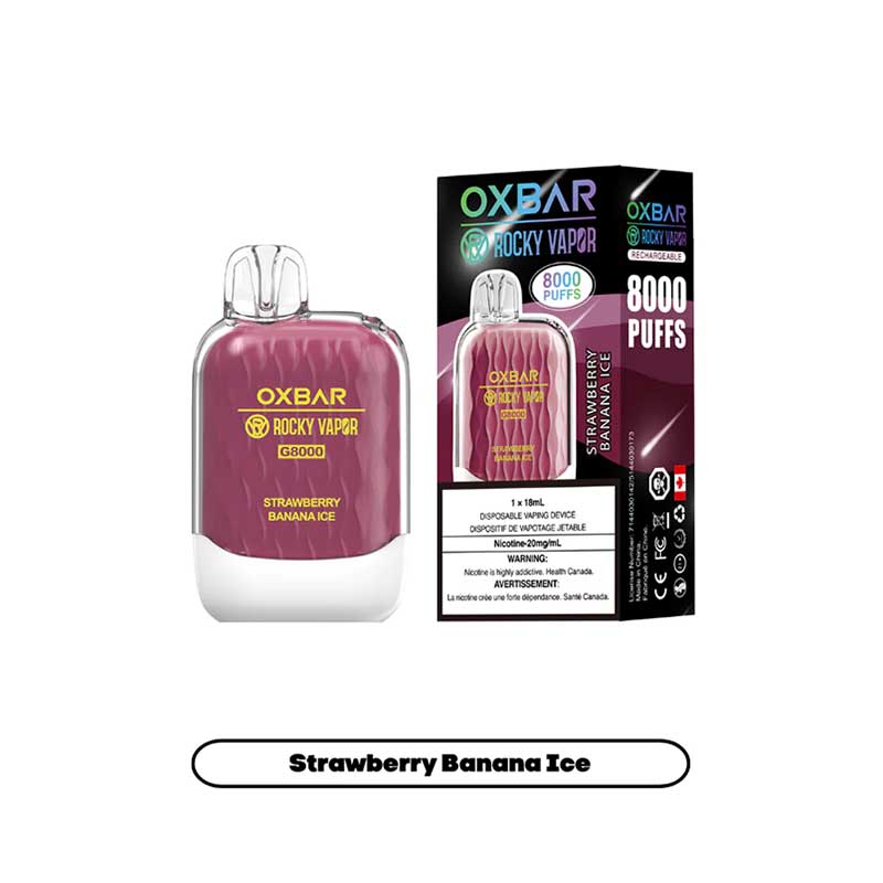 OXBAR G8000 Disposable - Strawberry Banana Ice - Bay Vape Canada