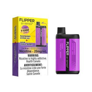 Flipper by Ripper 11000 - Raspberry Hyper Ice & Sour Triple Berry