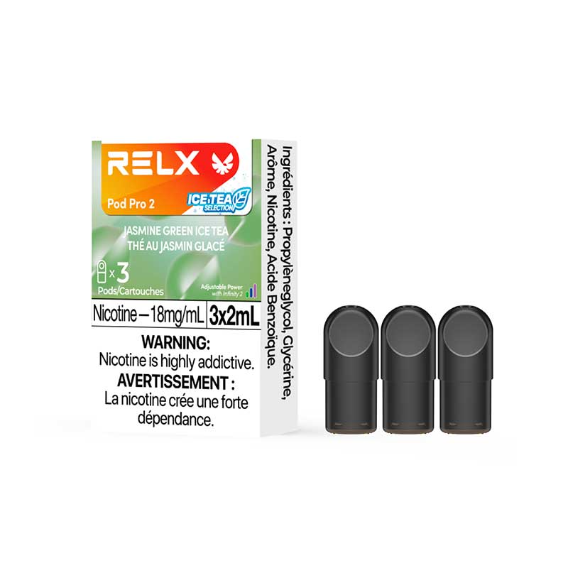 RELX Pod Pro 2 - Jasmine Green Ice Tea (3 Pack) - Bay Vape Canada