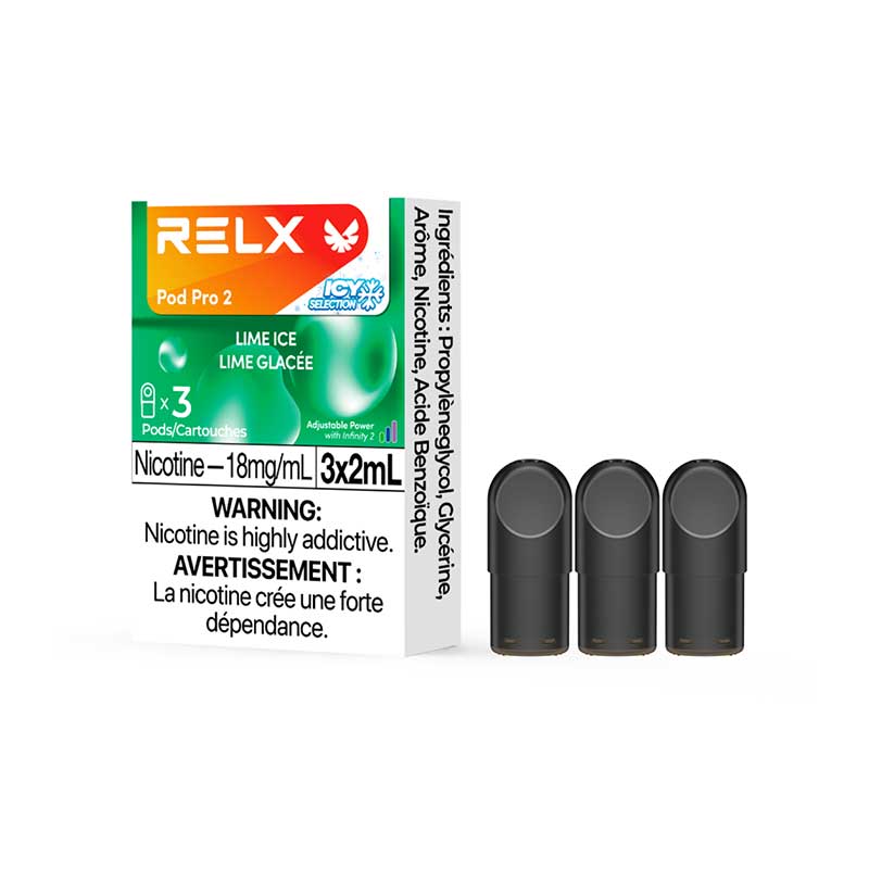 RELX Pod Pro 2 - Lime Ice (3 Pack) (ON) - Bay Vape