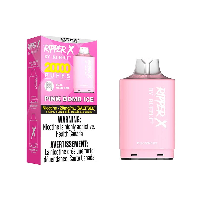 Skin Ripper Pink Rufpuf Ripper X Compatible Pod 20K - Pink Bomb Ice | Bay Vape