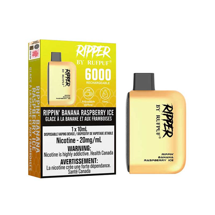 Ripper by RUFPUF 6000 Disposable - Rippin' Banana Raspberry Ice