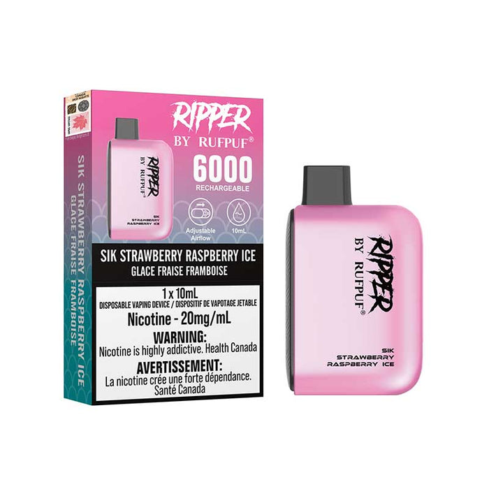 Ripper by RUFPUF 6000 Disposable - Sik Strawberry Raspberry Ice