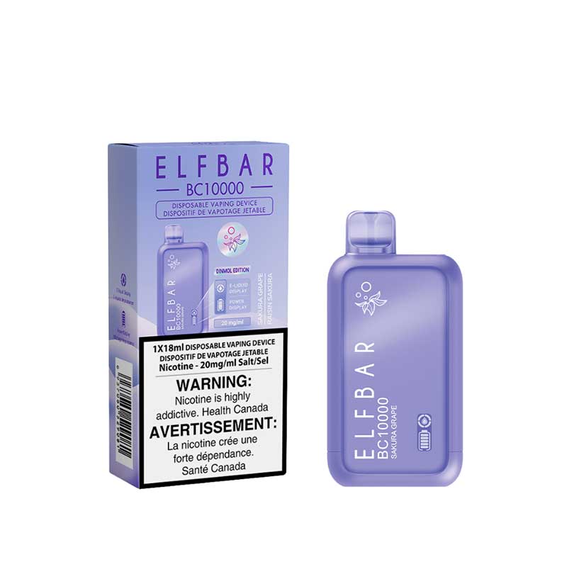 ELF Bar BC10000 Disposable Vape - Sakura Grape - Bay Vape Canada