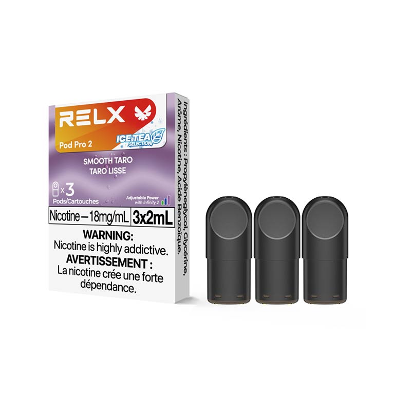 RELX Pod Pro 2 - Smooth Taro (Ice Tea) (3 Pack) (ON) - Bay Vape
