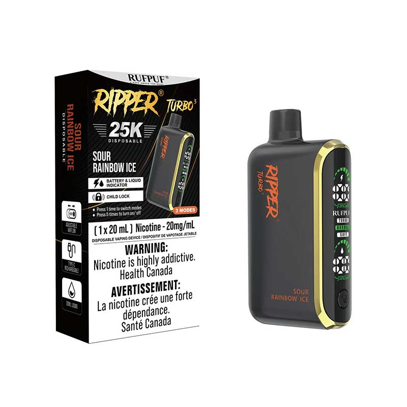 Ripper Turbo 3 25K Disposable - Sour Rainbow Ice