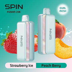 Spin Fusion 20K Disposable - Strawberry Ice and Peach Berry