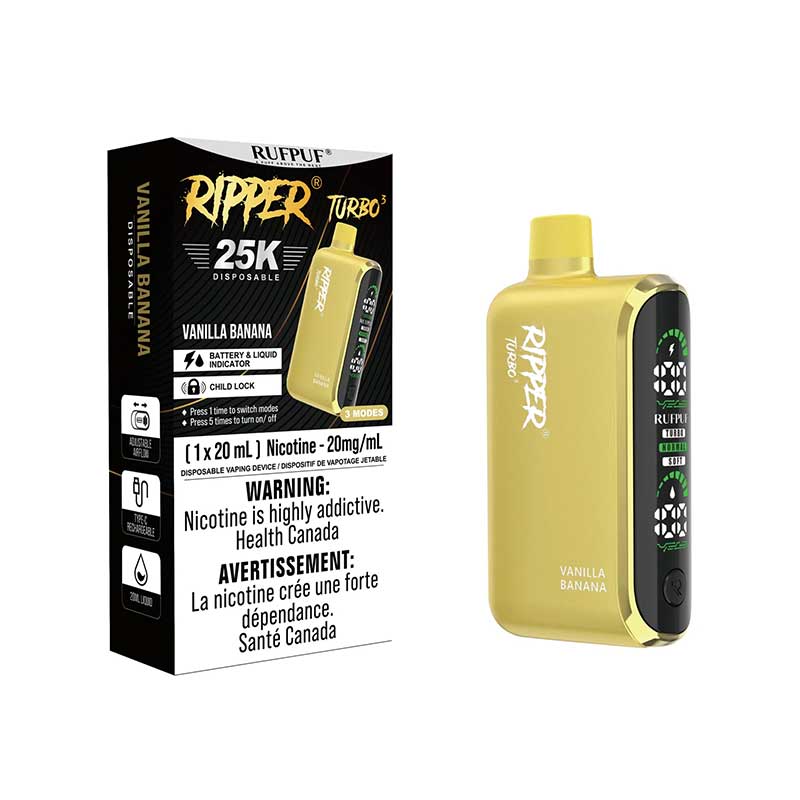 Ripper Turbo 3 25K Disposable - Vanilla Banana