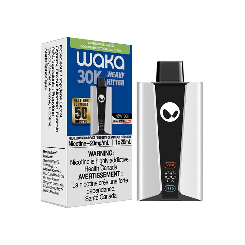 WAKA Heavy Hitter 30K Disposable - Cuke Lemon Lime Ice - Bay Vape Canada