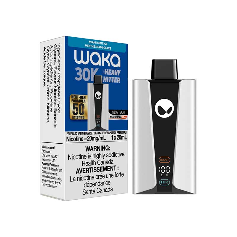 WAKA Heavy Hitter 30K Disposable - Miami Mint Ice - Bay Vape Canada
