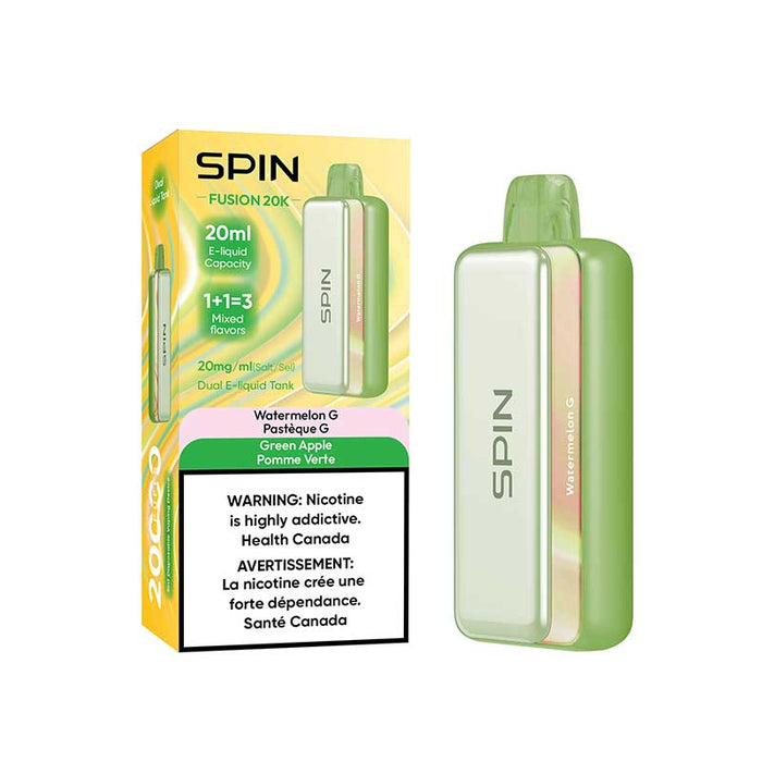 Spin Fusion 20K Disposable - Watermelon G and Green Apple