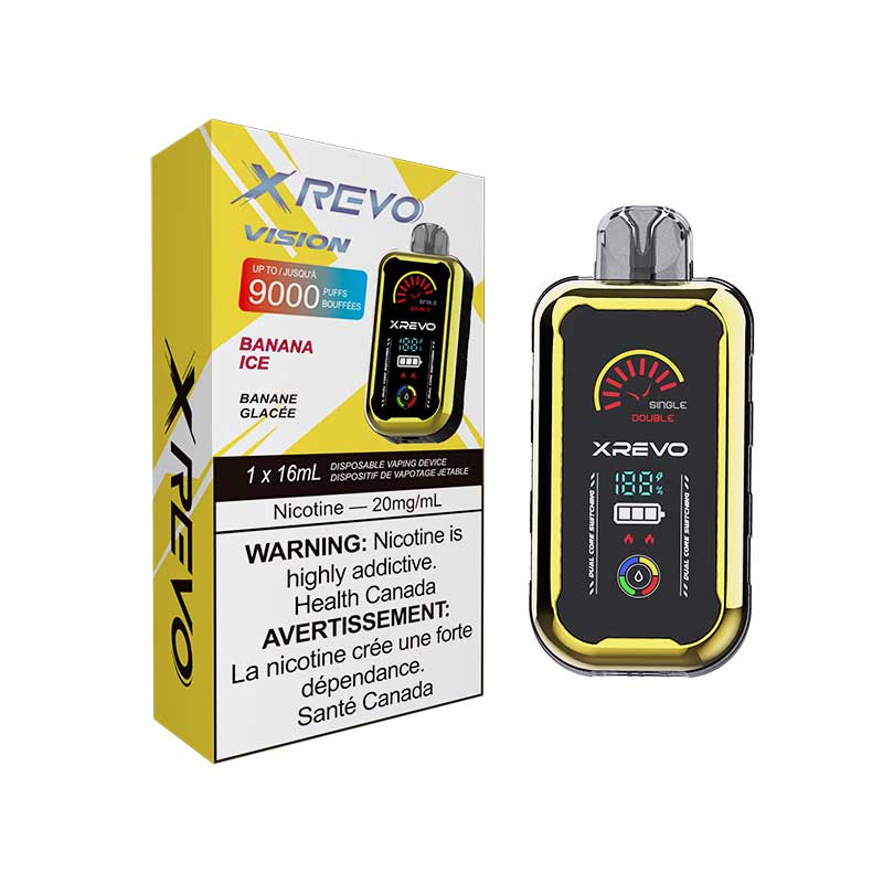 Xrevo Vison Disposable - Banana Ice - Bay Vape Canada