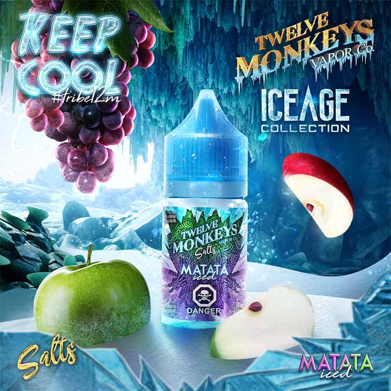 Matata Iced Salts by Twelve Monkeys Ice Age Juice - Bay Vape Canada