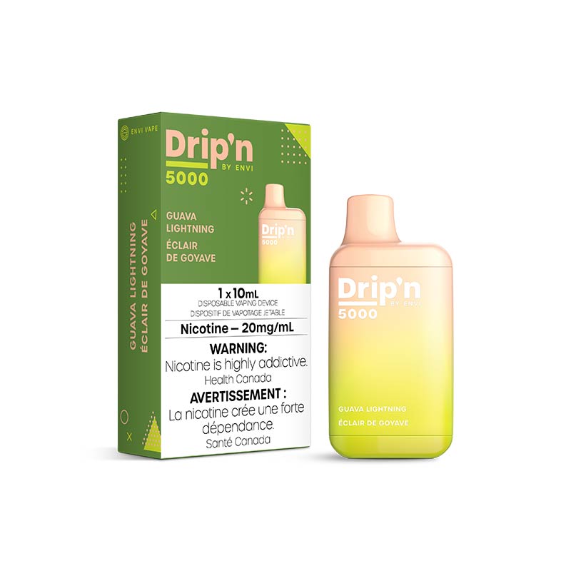 Drip'n by Envi 5000 Puffs Disposable - Guava Lightning - Bay Vape Canada