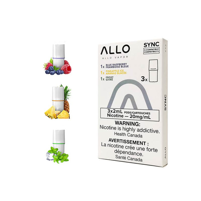 ALLO Sync Pod Pack - Variety Pack (Blue Raspberry, Pineapple Ice, Frost)