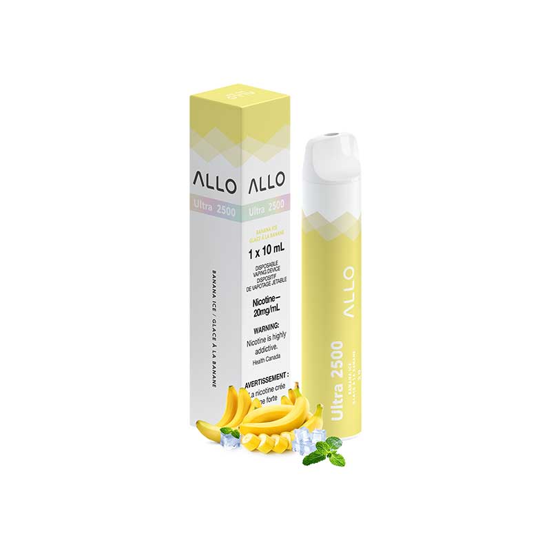 ALLO Ultra 2500 Disposable Vape - Banana Ice - Bay Vape Canada