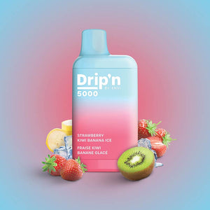Drip'n by Envi 5000 Puffs Disposable - Strawberry Kiwi Banana Ice