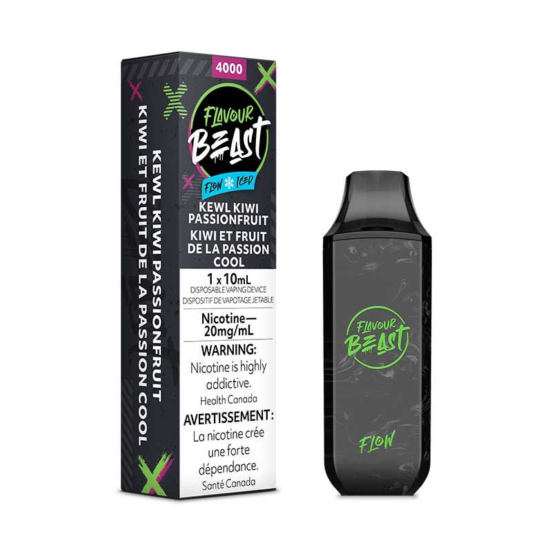 Flavour Beast Flow Disposable - Kewl Kiwi Passionfruit Iced - Bay Vape Canada