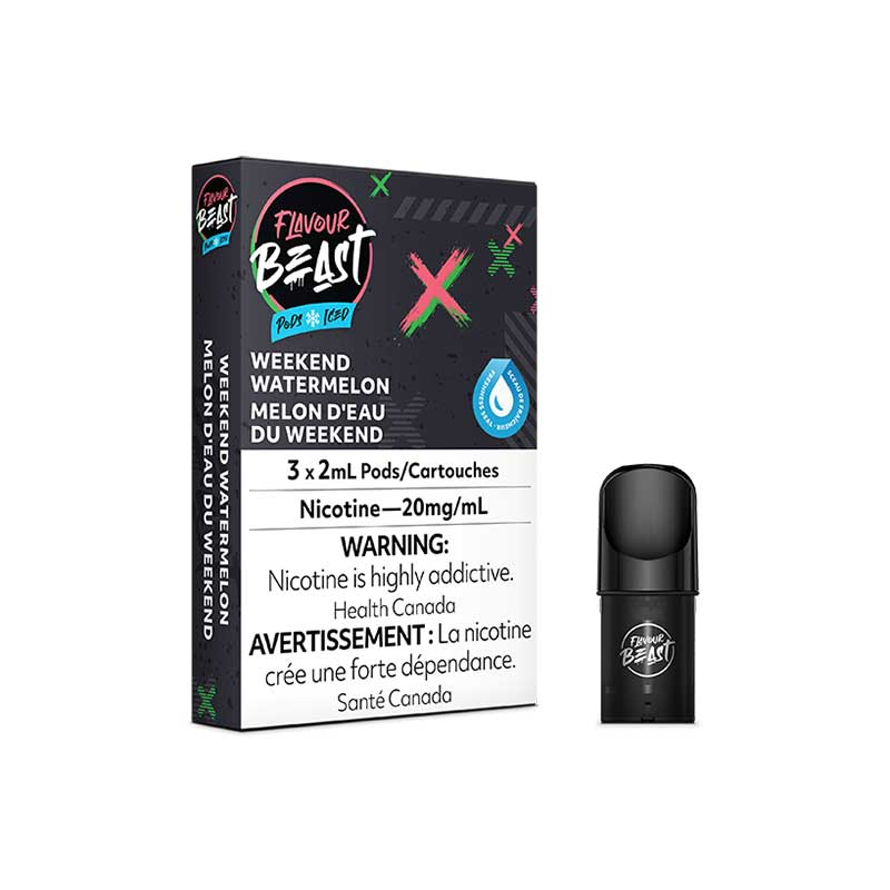 Flavour Beast Pod Pack - Weekend Watermelon Iced - Bay Vape Canada