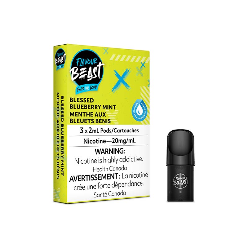 Flavour Beast Pod Pack - Blessed Blueberry Mint Iced - Bay Vape Canada