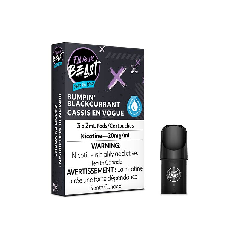 Flavour Beast Pod Pack - Bumpin' Blackcurrant Iced - Bay Vape Canada