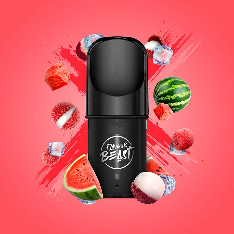 Flavour Beast Pod Pack - Lit Lychee Watermelon Iced - Bay Vape Canada