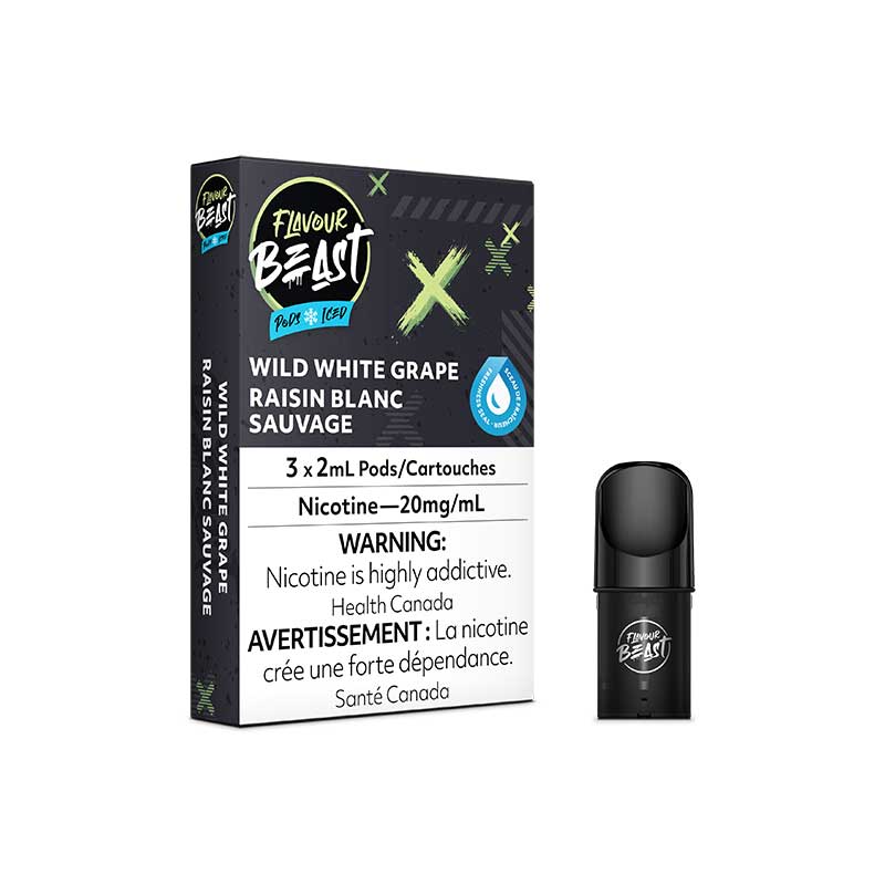 Flavour Beast Pod Pack - Wild White Grape Iced - Bay Vape Canada