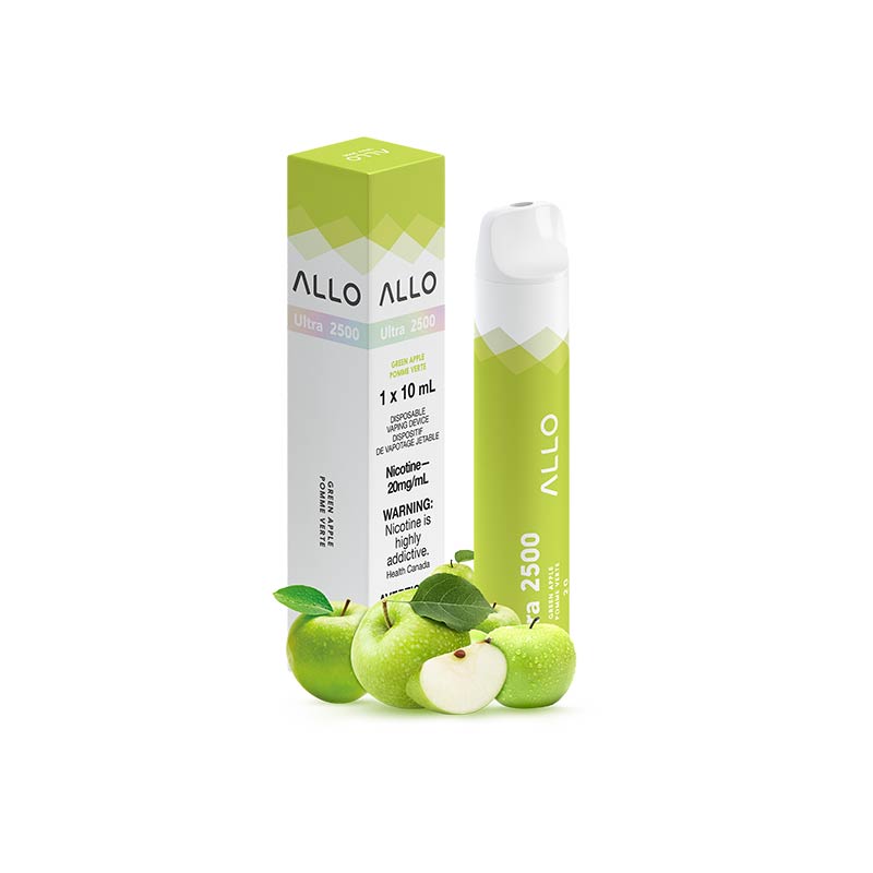 ALLO Ultra 2500 Disposable Vape - Green Apple - Bay Vape Canada