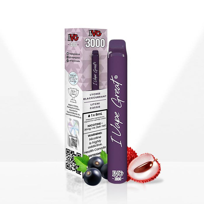 IVG 3000 Puffs Disposable Vape - Lychee Blackcurrant