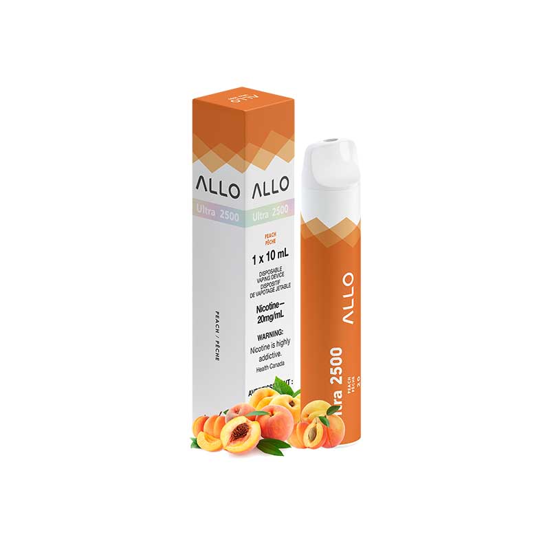 ALLO Ultra 2500 Disposable Vape - Peach - Bay Vape Canada