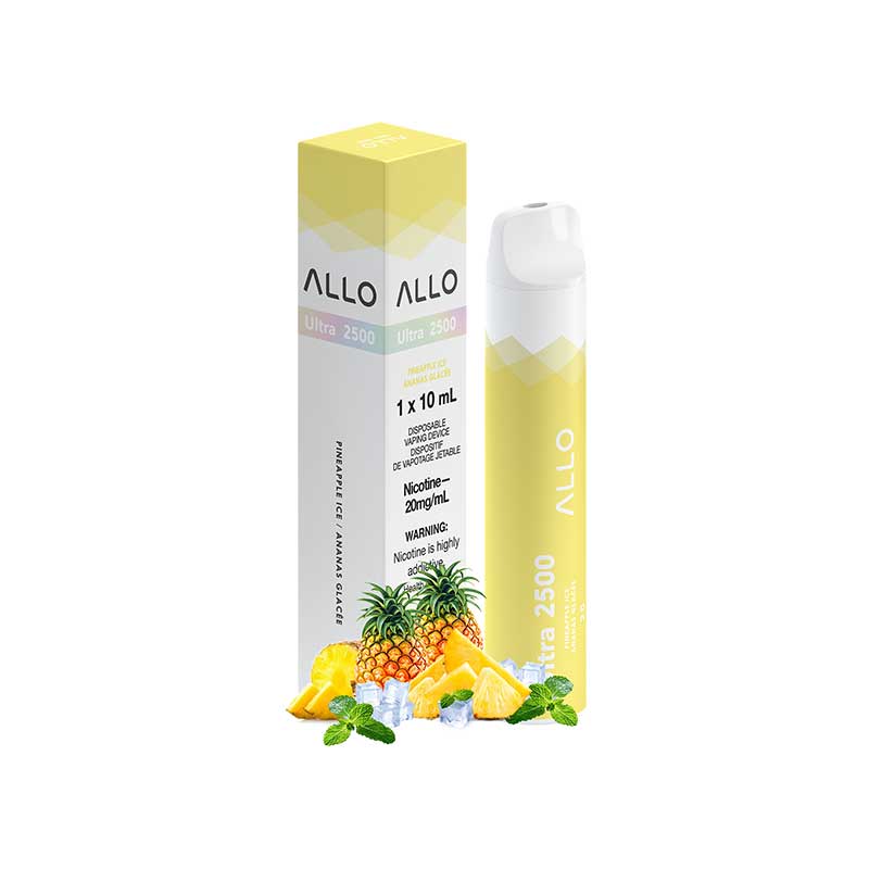 ALLO Ultra 2500 Disposable Vape - Pineapple Ice - Bay Vape Canada