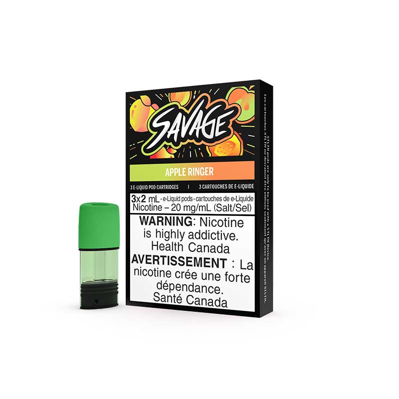 STLTH Pod Pack - SAVAGE - Apple Ringer (3 Pack) - Bay Vape Canada