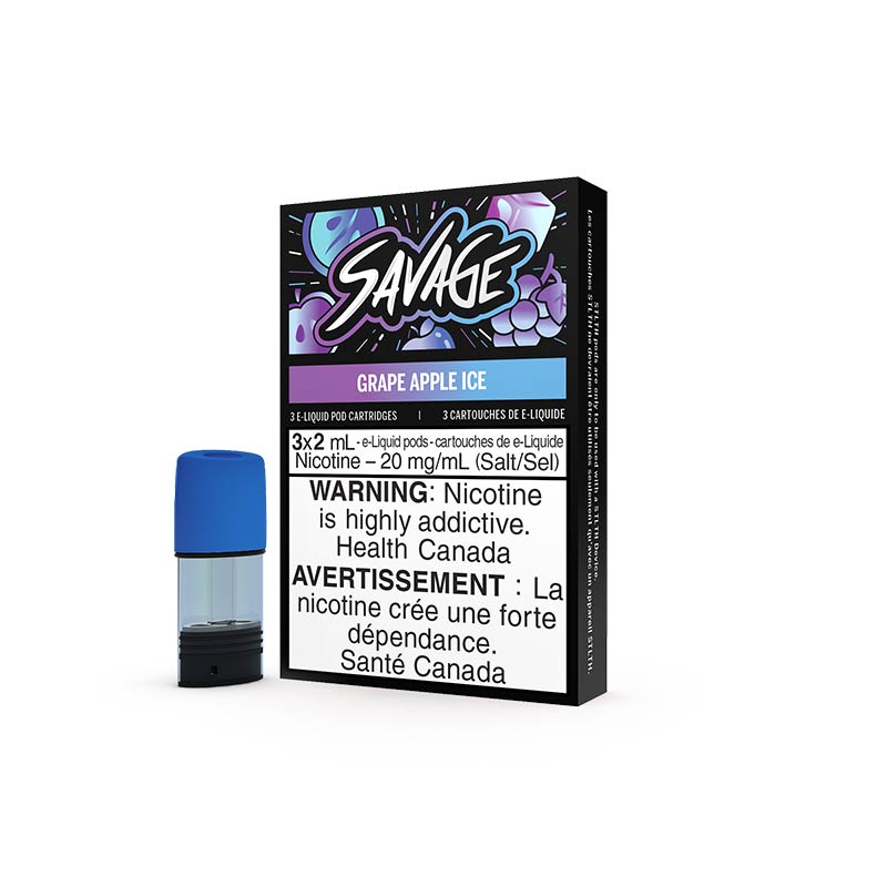 STLTH Pod Pack - SAVAGE - Grape Apple Ice (3 Pack) - Bay Vape Canada