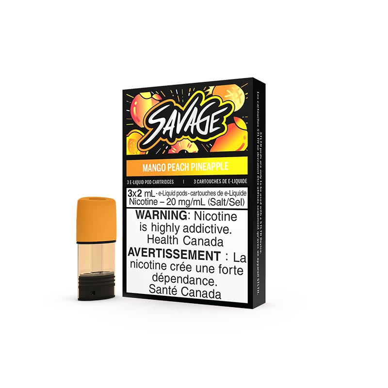 STLTH Pod Pack - SAVAGE - Mango Peach Pineapple (3 Pack) - Bay Vape Canada
