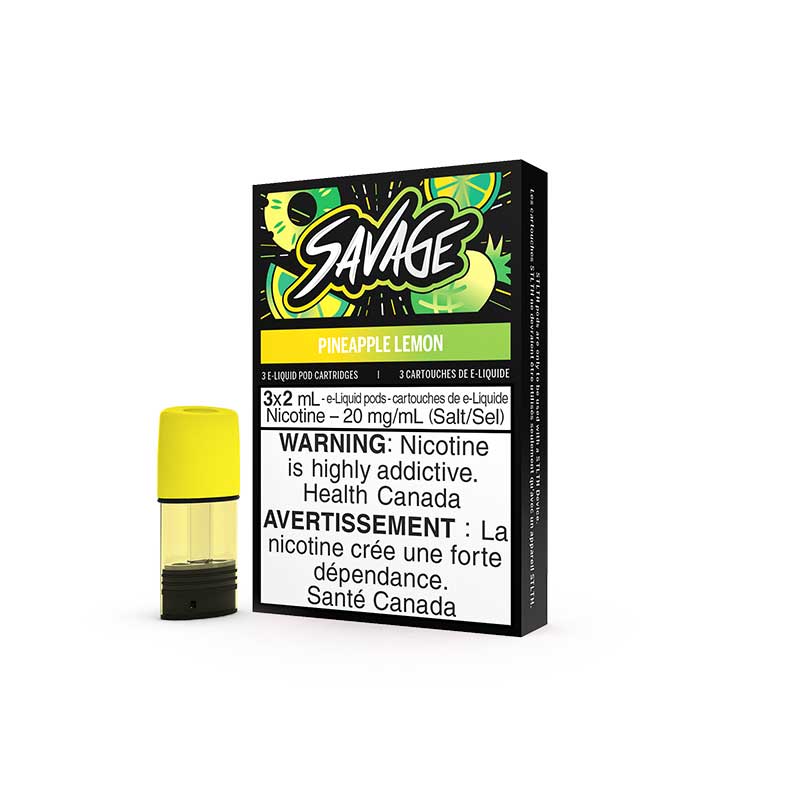 STLTH Pod Pack - SAVAGE - Pineapple Lemon (3 Pack) - Bay Vape Canada